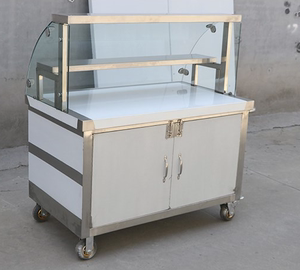 外出凉皮凉面小吃车街边推车摆摊商用外卖时尚手推早餐不锈钢车