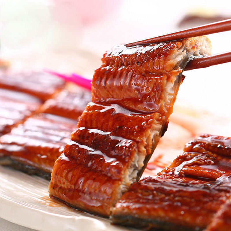 蒲烧鳗鱼日式烤鳗寿司商用350g整条野生冷冻加热即食饭块曼妙生活