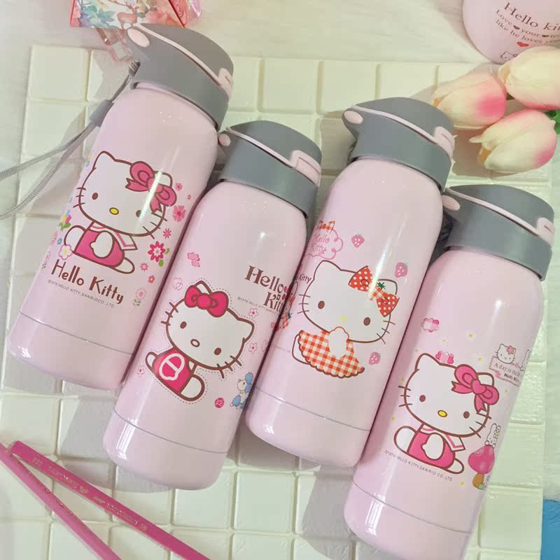 hello kitty凱蒂貓保溫杯不鏽鋼帶吸管杯子卡通便攜防摔兒童水壺在類目 餐飲具, 杯子/水杯/水壺, 保溫杯中 - 來自Buy2taobao.com提供專業的淘寶代購服務