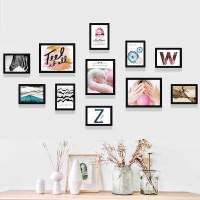 新品客厅墙壁画框10寸相框挂墙组合免打孔照片墙像框照片装饰墙相