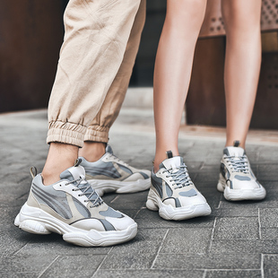回力2020春季老爹情侣鞋夜里反光网面透气休闲网红男女鞋轻便透气