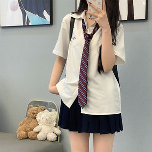 墨秋新款jk制服夏季原创正版基础款衬衣日系学院风短袖衬衫上衣女