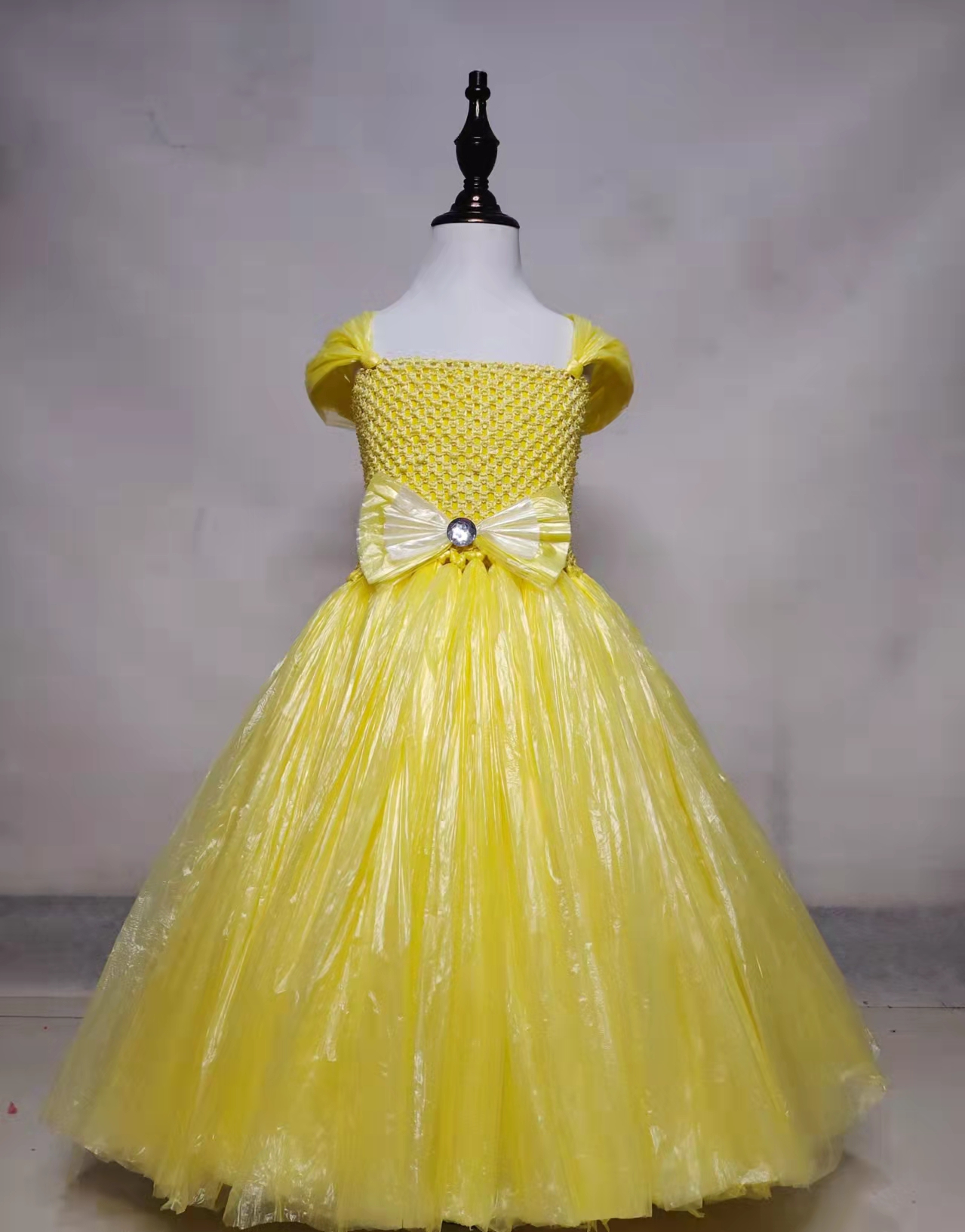 冰雪奇缘女孩环保服装六一时装秀走秀半成品手工材料儿童演出服 原价