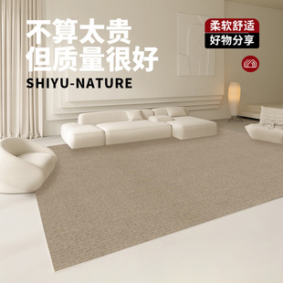 地毯日系风客厅新款轻奢高级感奶油风简约沙发免洗可擦纯色印花