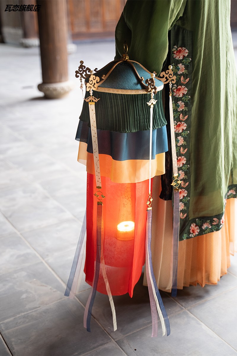 绛纱灯 传统全套复原手提吊灯走秀汉婚礼仪明制汉服配饰降纱灯
