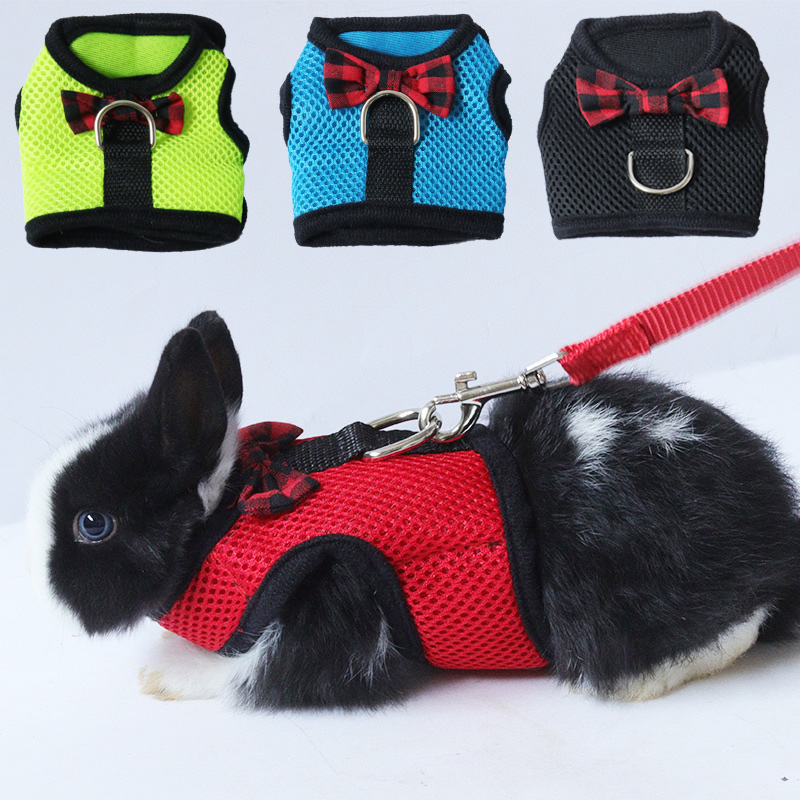 兔子牵引绳溜兔绳子兔兔绳子兔用品衣服链子小宠物绳防挣脱背心式