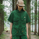 GREGORY x TYAKASHA联名 格里高利男女同款短袖衬衫森林绿色上衣