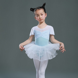 女孩民族风演出装夏季新款儿童芭蕾舞蹈练功体服宝宝荷叶中国舞衣