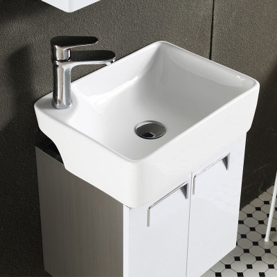 超小卫生间壁挂洗手盆小尺寸窄长洗脸盆迷你40宽超小户型组l合浴室柜