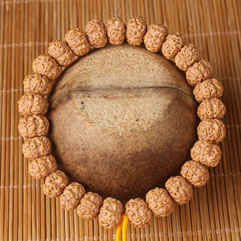 印尼天然姜黄皮树王原籽矮桩金刚菩提男士手串文玩佛珠手链女饰品