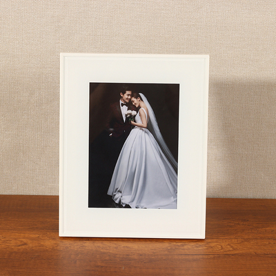 婚纱照定制小相框摆台简约水晶玻璃桌摆组合创意结婚照片制作10寸