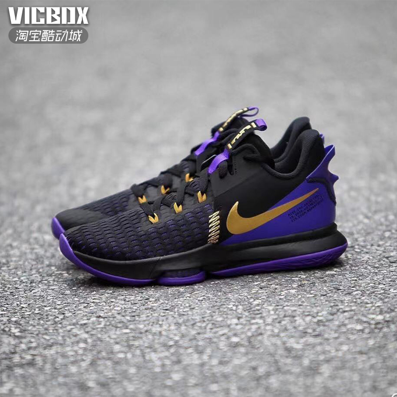 耐克nikelebronwitnessivep詹姆斯4湖人缓震实战篮球鞋cd0188