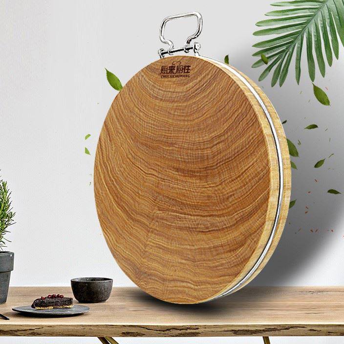 厨来厨往正宗金檀楠木砧板占板实木菜板整木切菜板厨房家用案板圆