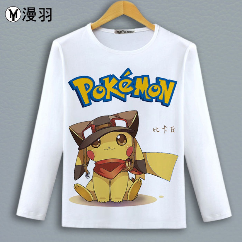 Pikachu Pokemon lovely comic Primer Quadratic element student men and women clothes Long sleevein the Men's clothing, T-shirt category - from Buy2taobao.com to provide professional Taobao agent buy service