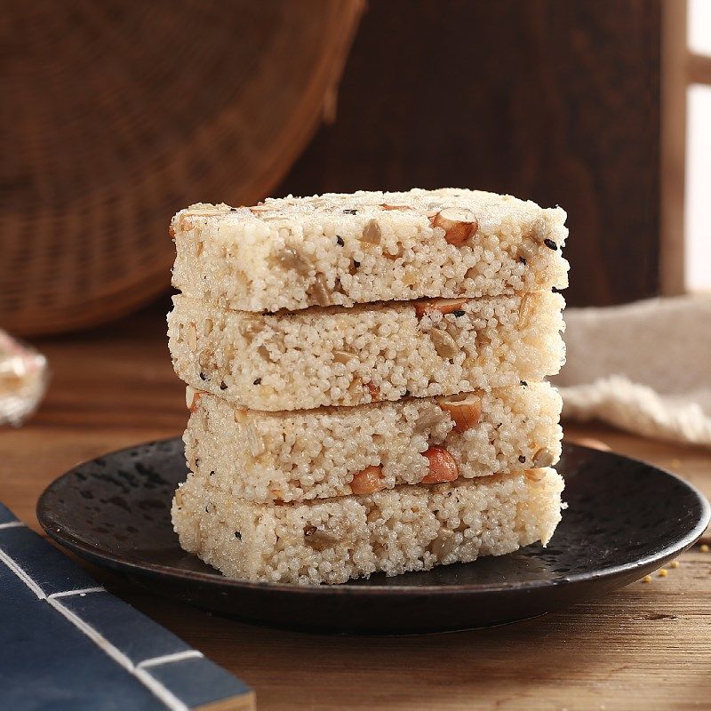 温州特产冰糖小米酥传统手工糕点花生米80后怀旧休闲小吃炒米糖