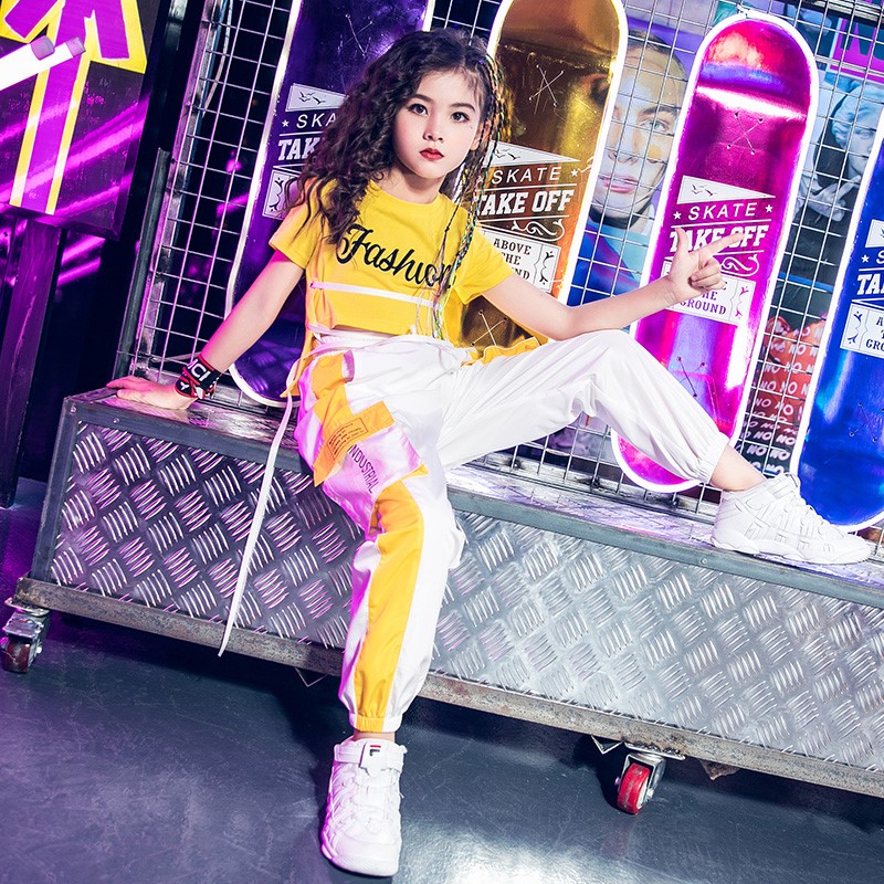 六一儿童爵士舞服装女童街舞潮装嘻哈女孩潮舞蹈服演出服走秀霸气