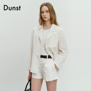 Dunst2024夏季新品泡泡纱西装夹克女薄款外套垂坠感上衣UDJA4B224