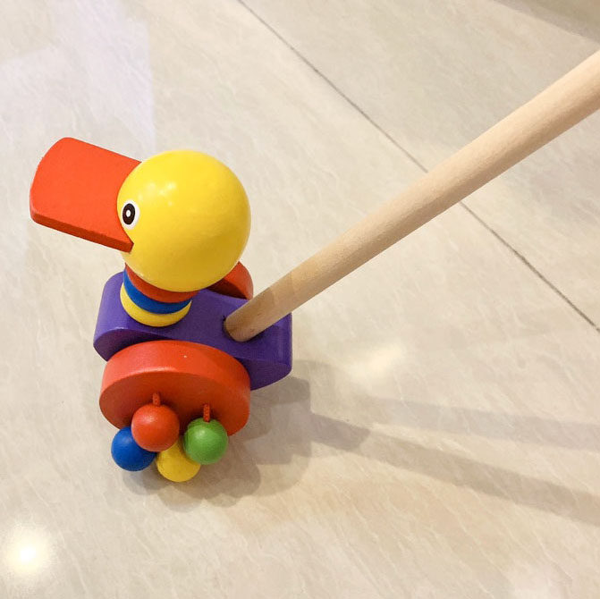 木质学步车儿儿童宝宝益智早教一岁推推乐玩具手推学步玩具