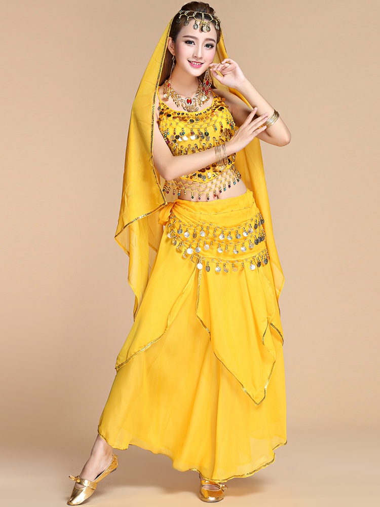 印度舞蹈服装成人表演沙丽女套装新款天竺少女演出服性感