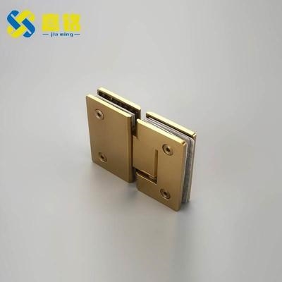 浴室玻璃门淋浴房铰链合页夹180度平开门无框钛金色精铸304不锈钢