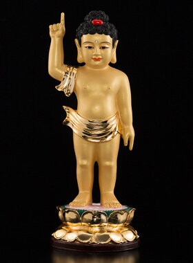 太子佛像浴佛用品浴佛节淋浴释迦牟尼佛像出生台湾太子佛纯铜鎏金