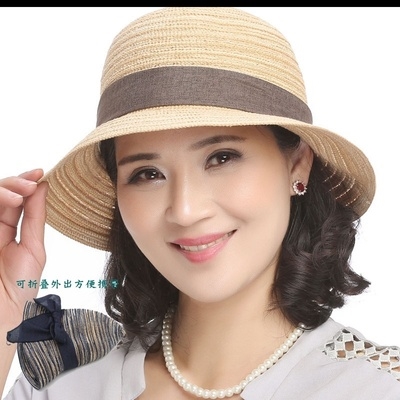 老人帽子妈妈薄帽夏季奶奶帽老人老太太百搭女防晒女士户外凉帽