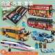 高档大号礼盒合金玩具车套装公交车仿真儿童玩具汽车模型3岁男孩