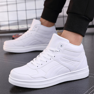 港仔小白鞋内增高板鞋休闲小码37码les帅t林弯弯韩版高帮潮男鞋子可在