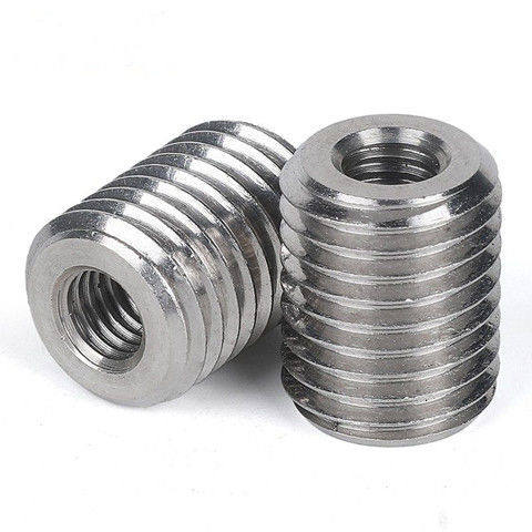 牙套螺丝套304不锈钢内外牙螺母螺纹转换螺纹护套m4m5m8m10m12m16