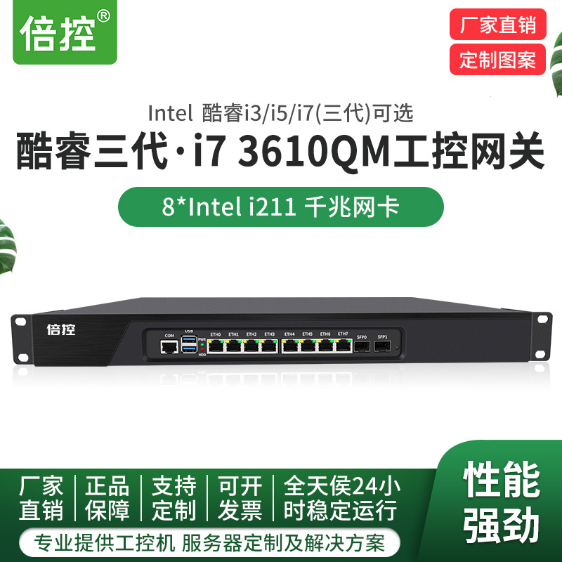 倍控8口光口1U机架式I5I7秒开