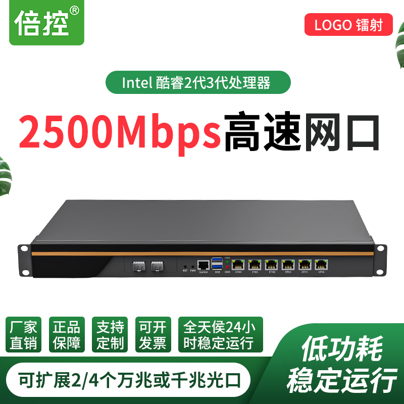 倍控I5-3320M工控路由器6网