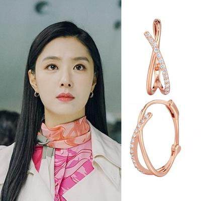 新款耳环爱的迫降徐智慧智慧丹同款徐丹韩国气质耳环