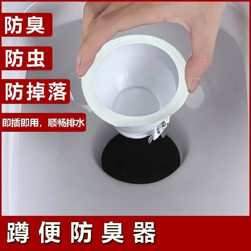 卫生间蹲便池厕所防臭塞堵大便池盆老鼠蹲坑密封盖板神堵臭器