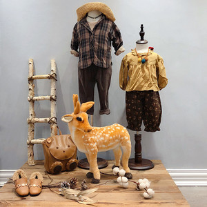 儿童模特架子童装店小孩台式服装设计道具橱窗陈列展示架半身模特