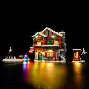 灯饰不含积木适用LEGO乐高10325阿尔卑斯小屋冬季村庄LED灯光装饰