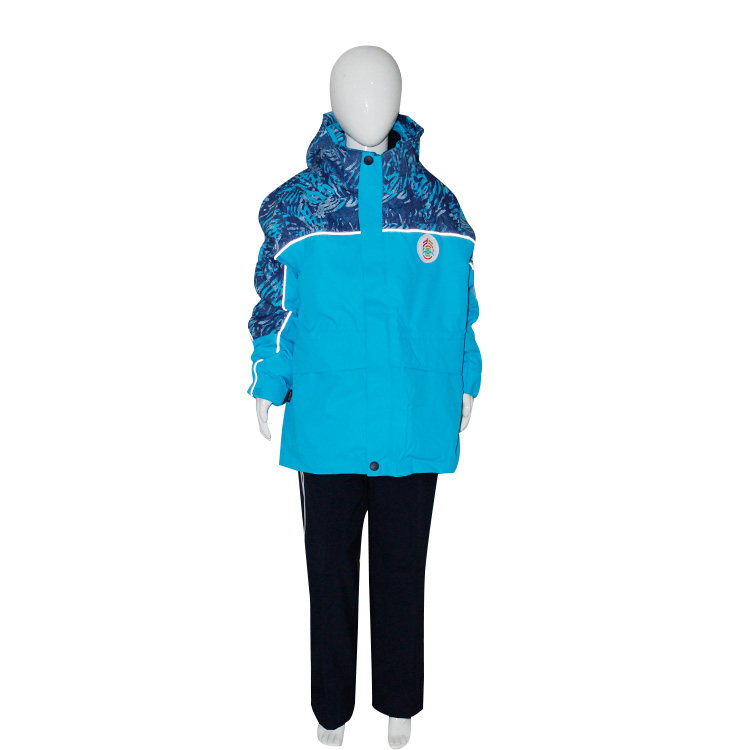 青岛威达潍坊北海学校冬季校服冲锋整套学生校服