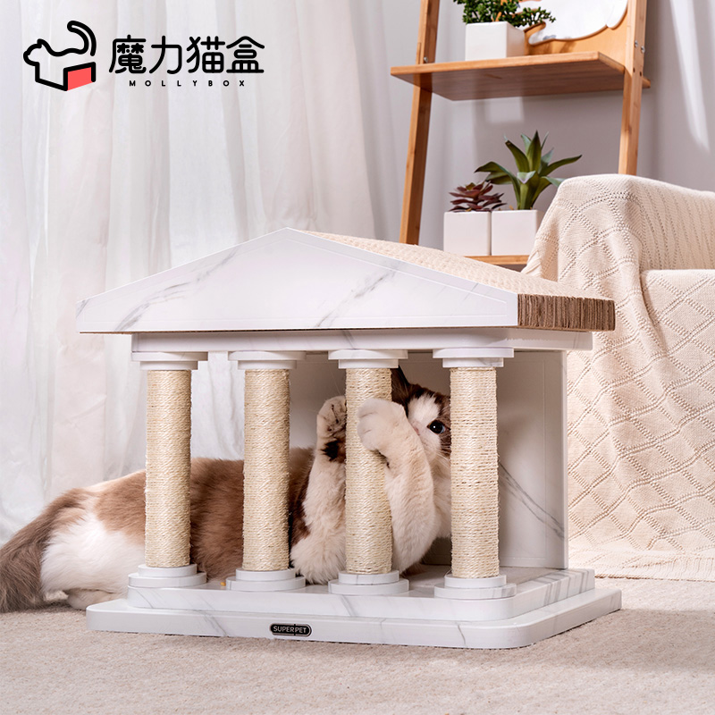 【現貨】魔力貓盒 雅典神廟貓爬架貓抓柱劍麻耐磨損貓抓板在類目 寵物/寵物食品及用品, 貓/狗玩具, 貓爬架中 - 來自Buy2taobao.com提供專業的淘寶代購服務