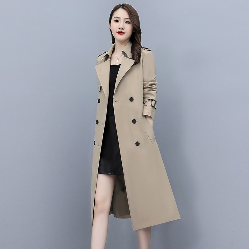 贵夫人风衣外套女2022年新款春款中长款垂感高端气质今年流行大衣