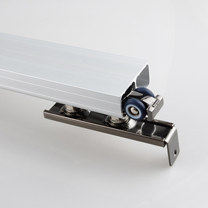 实木门双吊轨玻璃门折叠推拉门滑轨滑轮吊轨吊轮导轨移门轨道滑道