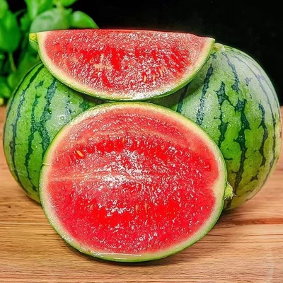 现摘新鲜8424冰糖麒麟瓜美都大西瓜薄皮脆甜当季孕妇水果无籽整箱