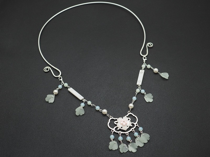 c6汉服璎珞项圈古风配饰珍珠项链古典民族风摆件