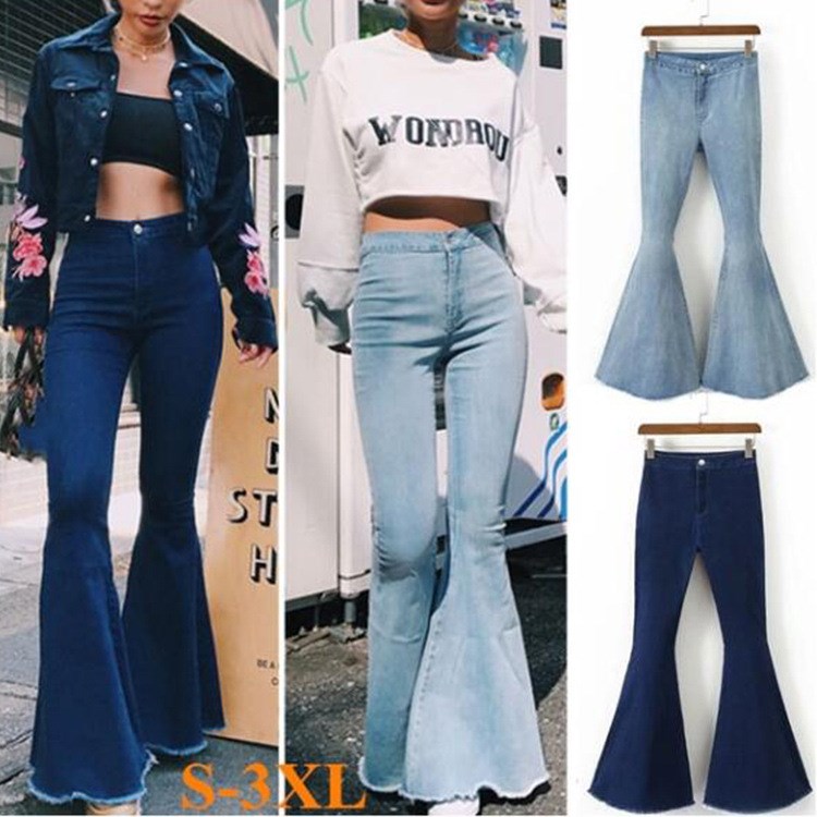 Women's Jeans Sexy High Waist Big Horn Trousers Pants喇叭裤|msdalam kategori Butik wanita / wanita, menetapkan/pakaian seragam pelajar/seragam kerja, saman moden - dari Buy2taobao.com untuk memberikan perkhidmatan ejen Taobao profesional membeli