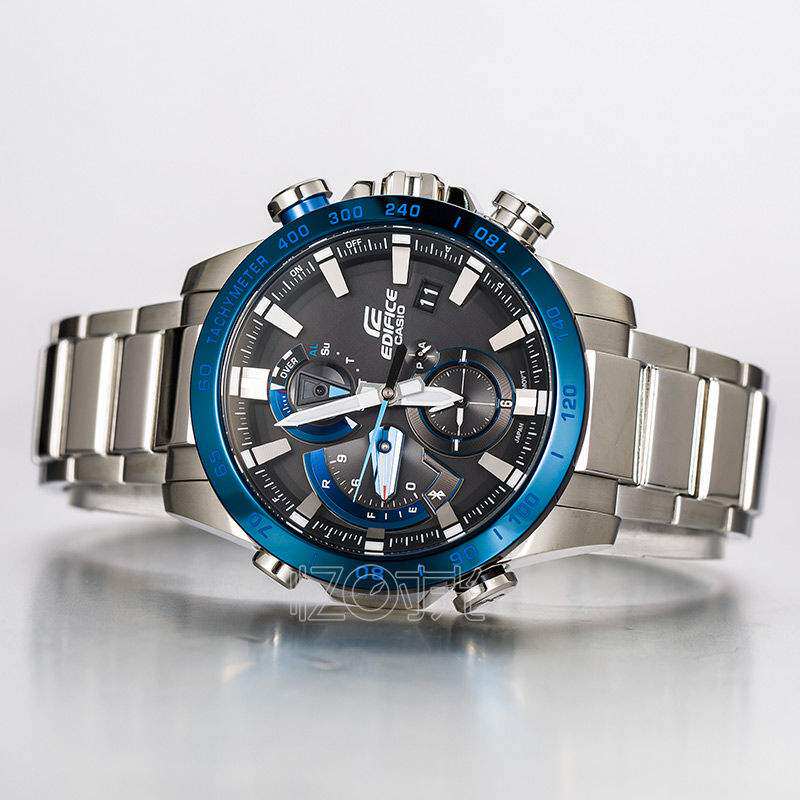 卡西欧(casio)edifice红牛限量版光动能赛车手表 蓝天使eqb-800