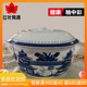 正品红叶陶瓷7英寸大容量家用汤碗带盖双耳防烫汤锅景德镇青花瓷