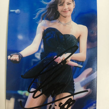 lisa亲笔签名保真无印刷 青春有你2 lisa签名照 lisa周边明信片