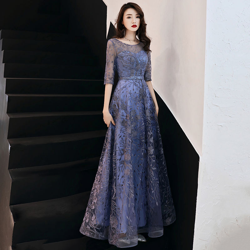 晚礼服女2019新款冬季年会宴会派对高贵气质长款气场主持晚装长款|ruв категории Женская одежда, Cвадебные платья, платье/вечернее платье - от Buy2taobao.com для оказания профессиональной услуги покупки агента Taobao