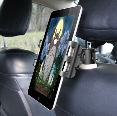 车载平板支架手机电脑车用ipad汽车用品后座车上多功能后排夹pad