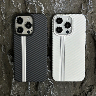 Magsafe磁吸金属镜头适用15promax手机壳新款iPhone14pro碳纤维纹13pm拼接撞色12全包磨砂15肤感超薄保护套硬