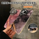 高级感适用华为Pura70pro渐变晕染水墨纹p70手机壳Mate70Pro+带闪粉镜头膜支架mt60防滑边细闪保护套女