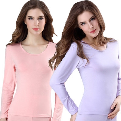 女士纯棉打底秋衣保暖内衣薄款内穿全棉毛衫秋衣单件长袖上衣秋冬